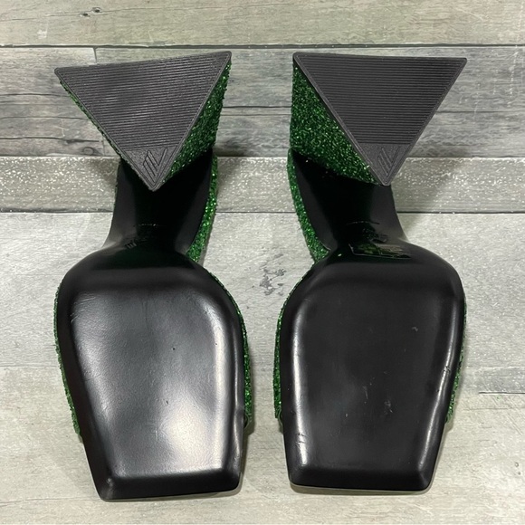 THE ATTICO Devon 115 Mule - Apple Green Glitter - Sz - 7 .US / 37 .EU - Picture 9 of 10